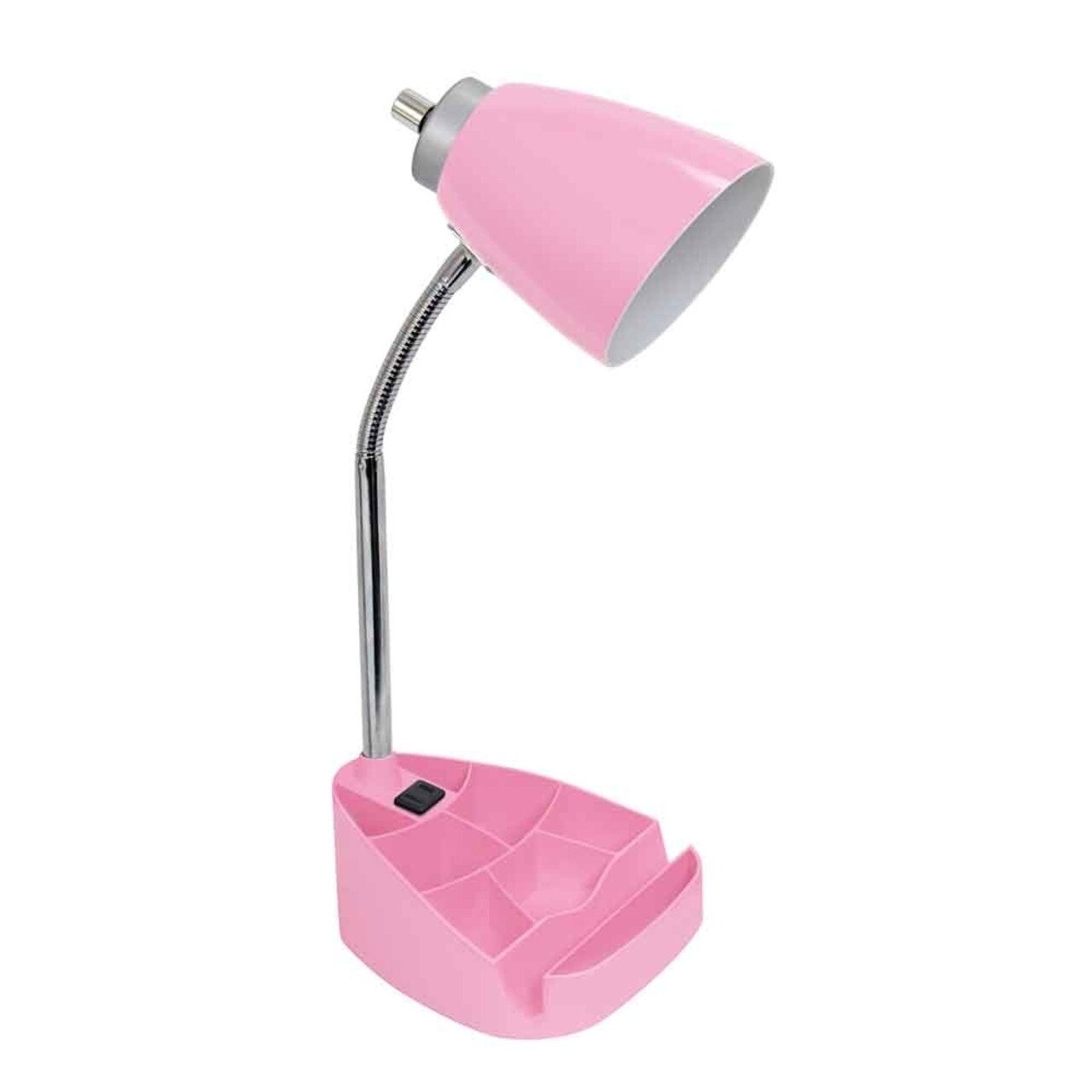 LimeLights Gooseneck Organizer Desk Lamp with iPad Tablet Stand Book Holder and Charging Outlet